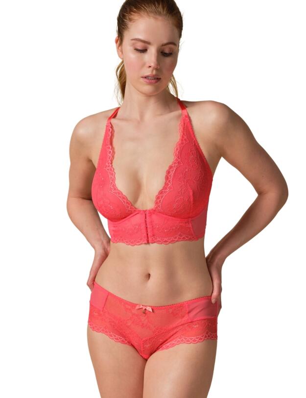 Gossard Superboost Lace Deep V Bralette Sugar Coral