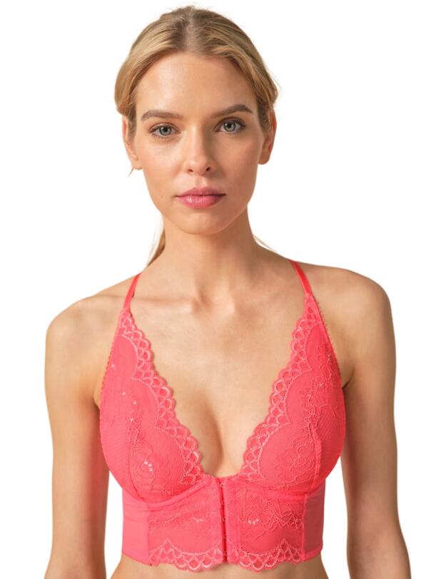Gossard Superboost Lace Deep V Bralette Sugar Coral