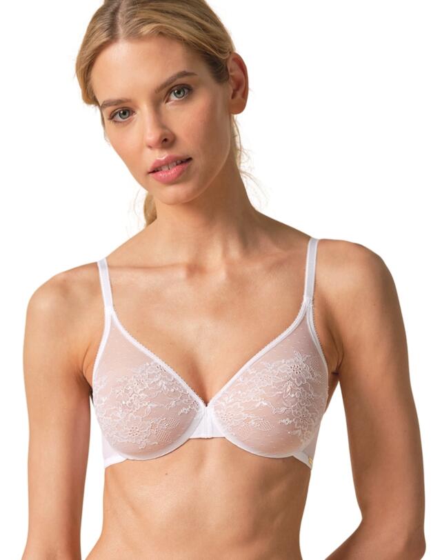 Gossard Glossies Lace Sheer Bra White