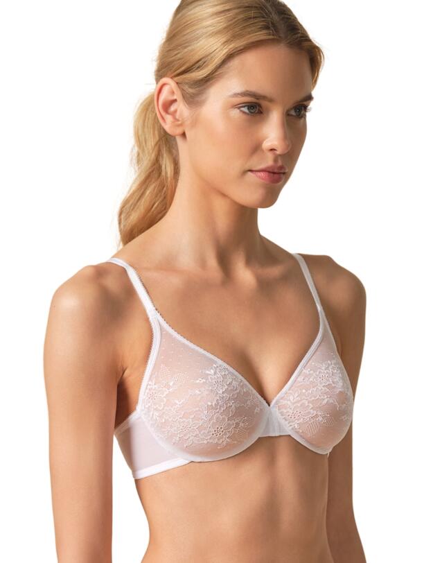 Gossard Glossies Lace Sheer Bra White