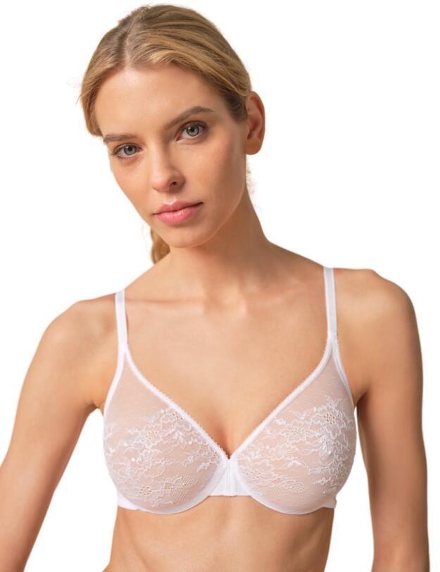 Gossard Glossies Lace Sheer Bra White