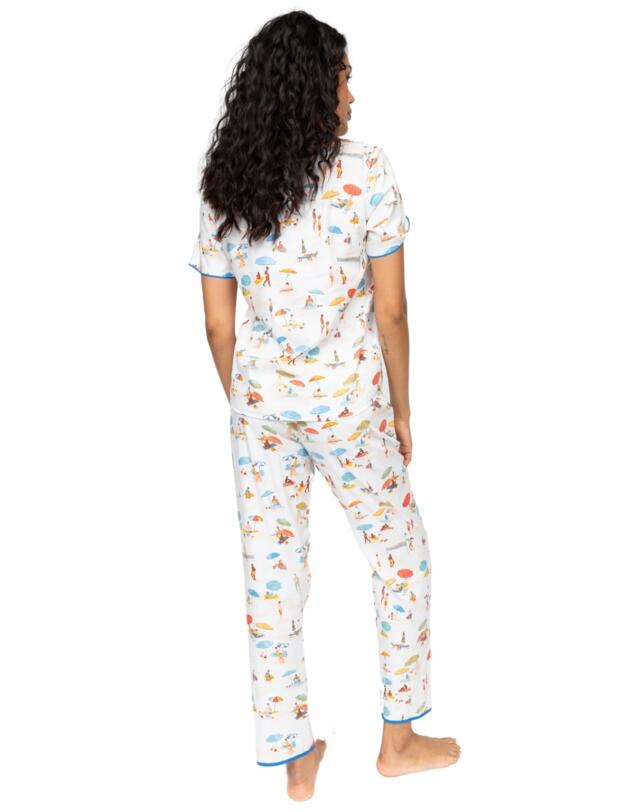 Cyberjammies Sandy Beachscape Pyjama Bottoms Cream Mix