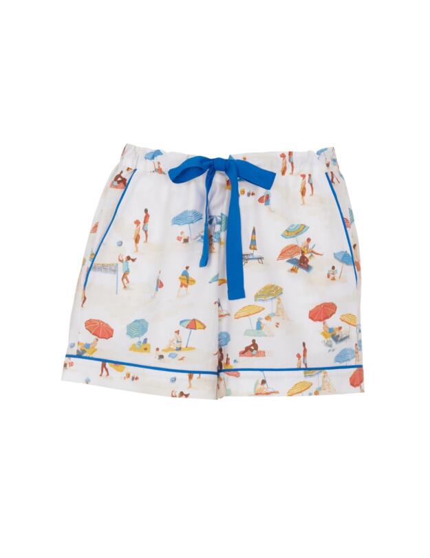 Cyberjammies Sandy Beachscape Shorts Cream Mix