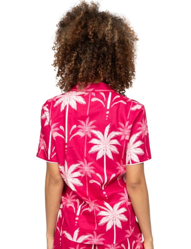 Cyberjammies Kayla Palm Pyjama Top Berry Mix