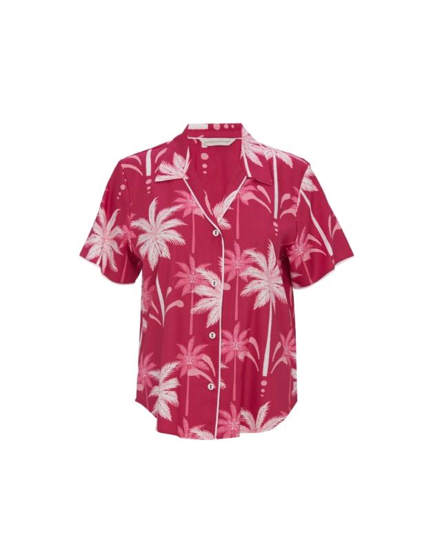Cyberjammies Kayla Palm Pyjama Top Berry Mix
