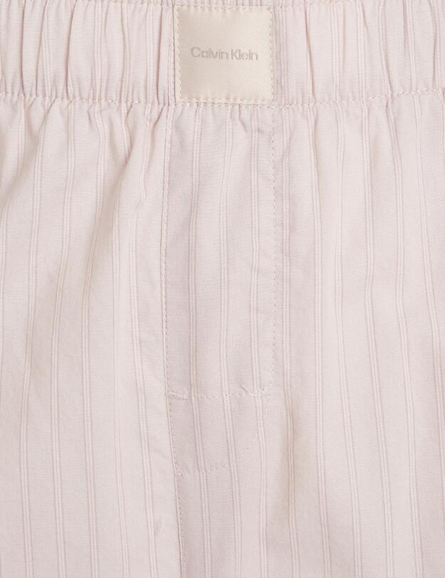 Calvin Klein Poplin Pyjama Bottoms Steady Stripe/ Grey Morn