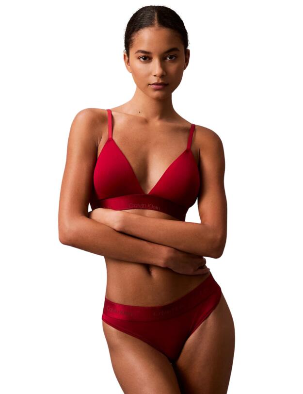 Calvin Klein Modern Cotton Holiday Lightly Lined Triangle Bra Juneberry