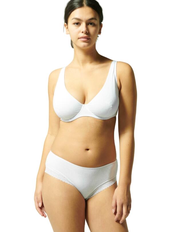 Simone Perele Eugenie Plunging Underwired Bra White