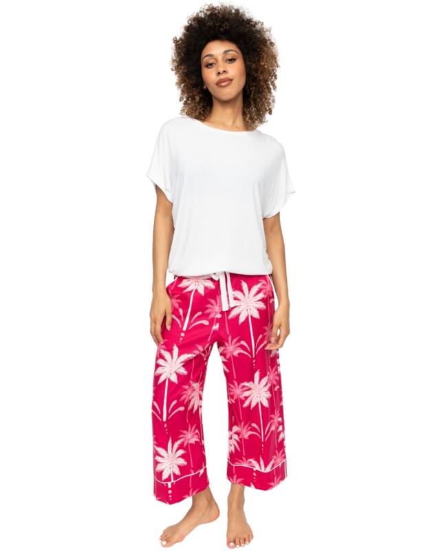 Cyberjammies Kayla Jersey Slouch Pyjama Top White