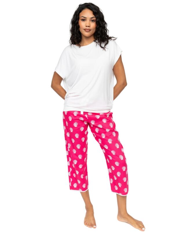 Cyberjammies Kayla Jersey Slouch Pyjama Top White