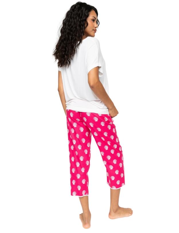Cyberjammies Kayla Jersey Slouch Pyjama Top White