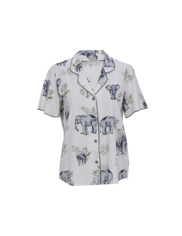 Cyberjammies Eloise Elephant Pyjama Top Cream Mix