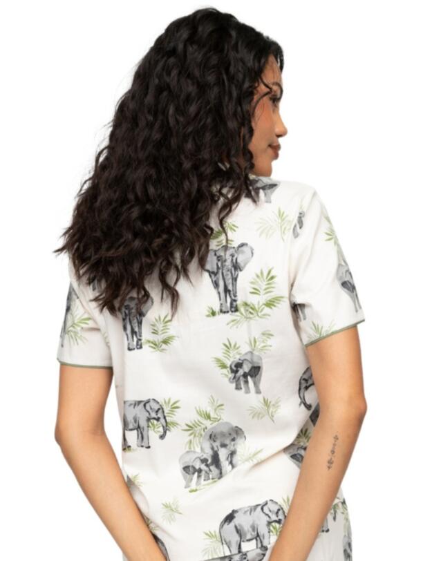 Cyberjammies Eloise Elephant Pyjama Top Cream Mix