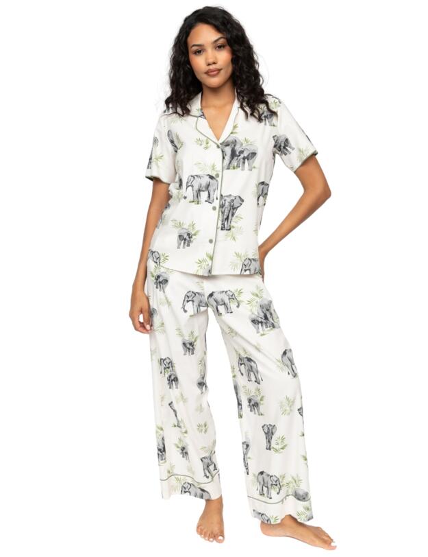 Cyberjammies Eloise Elephant Pyjama Bottoms Cream Mix