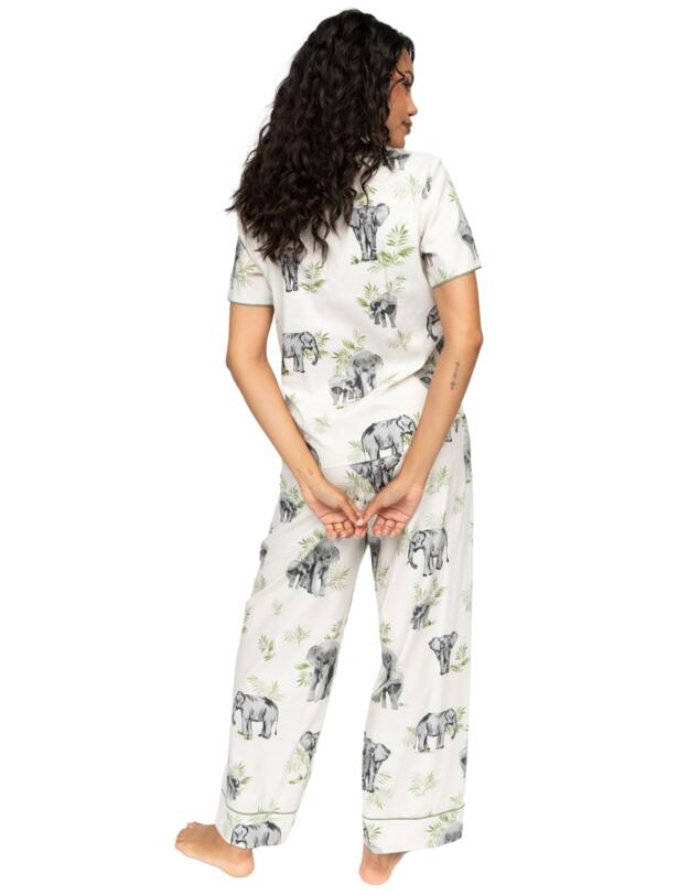 Cyberjammies Eloise Elephant Pyjama Bottoms Cream Mix
