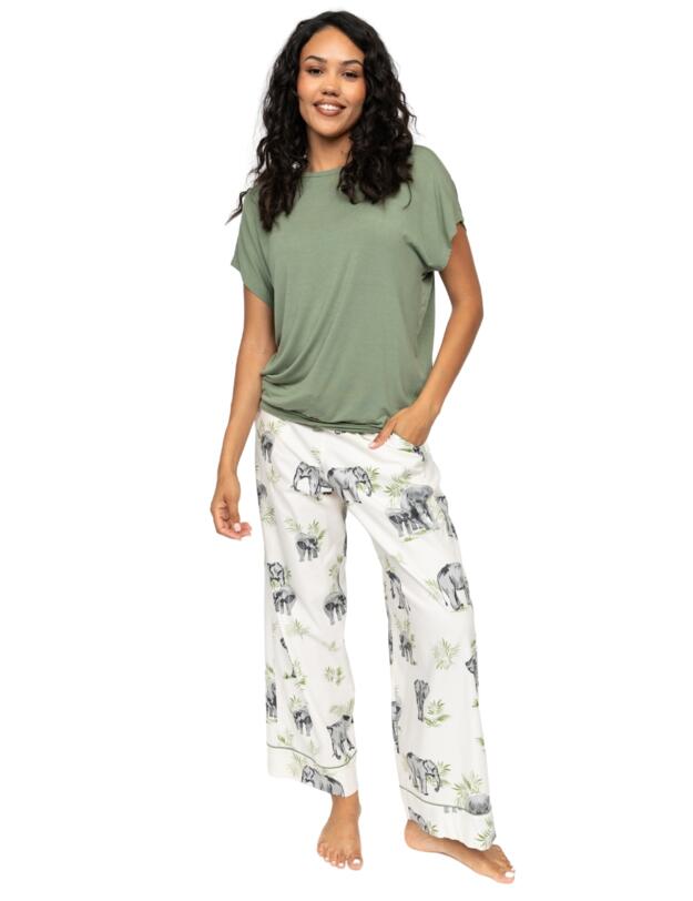 Cyberjammies Eloise Elephant Pyjama Bottoms Cream Mix