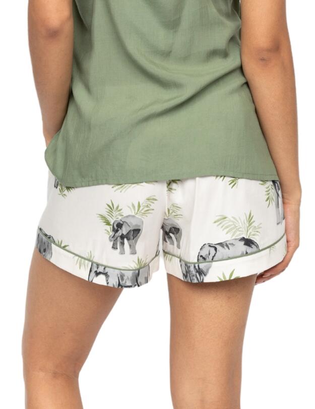 Cyberjammies Eloise Elephant Pyjama Shorts Cream Mix