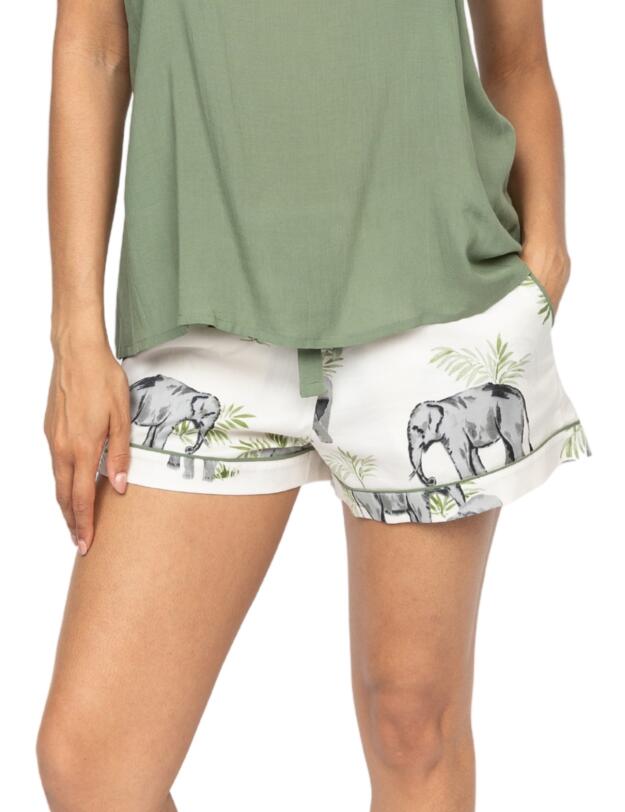 Cyberjammies Eloise Elephant Pyjama Shorts Cream Mix