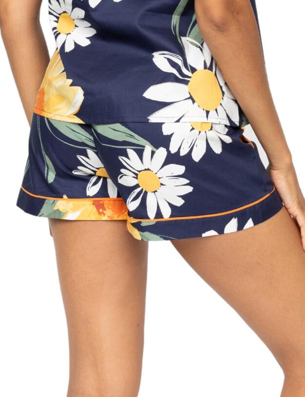 Cyberjammies Georgina Floral Print Shorts Navy Mix