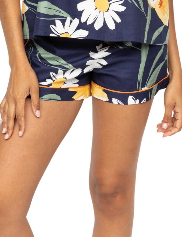 Cyberjammies Georgina Floral Print Shorts Navy Mix