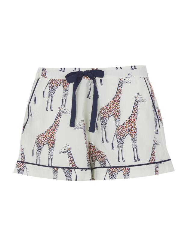 Cyberjammies Georgina Giraffe Print Shorts Cream Mix