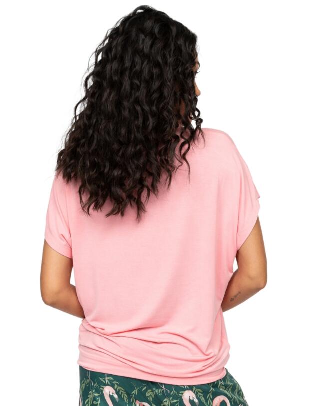Cyberjammies Ivy Slouch Jersey Pyjama Top Salmon Pink