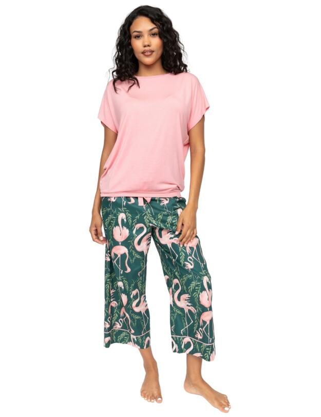 Cyberjammies Ivy Slouch Jersey Pyjama Top Salmon Pink