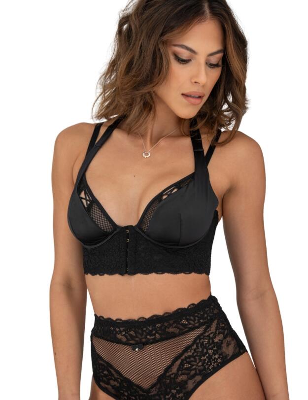 Pour Moi Suspense Front Fastening Bra Black