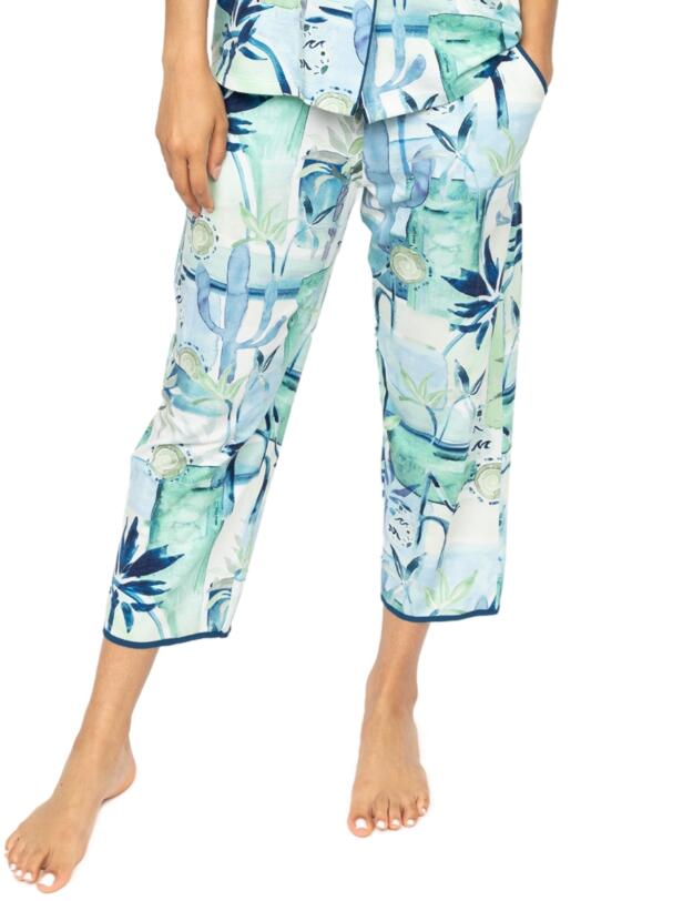 Cyberjammies Harriet Watercolour Landscape Print Jersey Pyjama Bottoms Cream Mix
