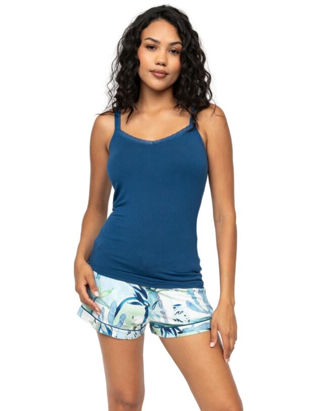 Cyberjammies Harriet Watercolour Landscape Print Jersey Shorts Cream Mix