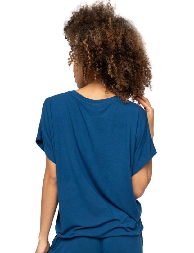 Cyberjammies Harriet Slouch Jersey Pyjama Top Teal Blue