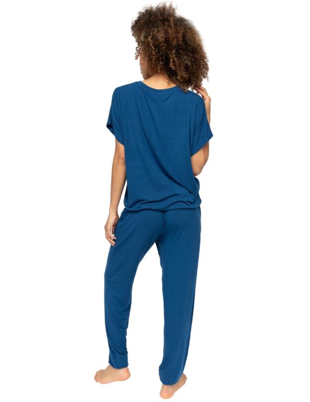 Cyberjammies Harriet Slouch Jersey Pyjama Top Teal Blue