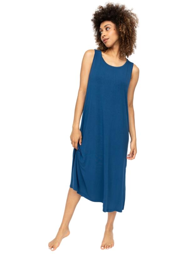 Cyberjammies Harriet Jersey Long Nightdress Teal Blue