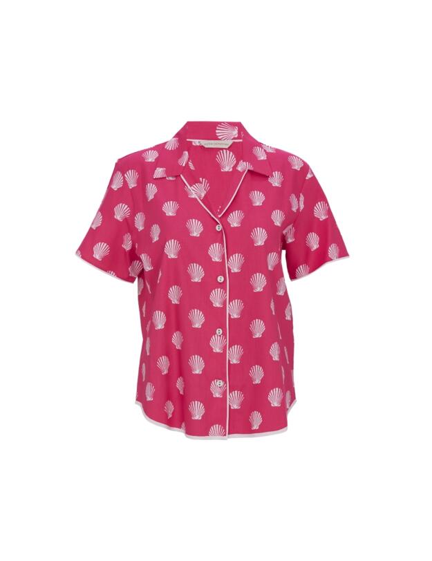 Cyberjammies Sofia Shell Print Pyjama Top Pink Mix