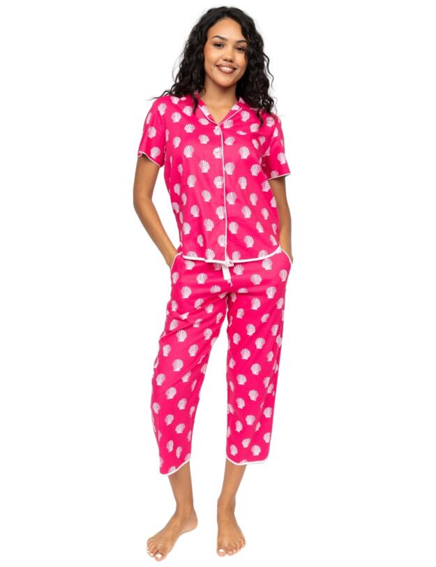 Cyberjammies Sofia Shell Print Pyjama Bottoms Pink Mix