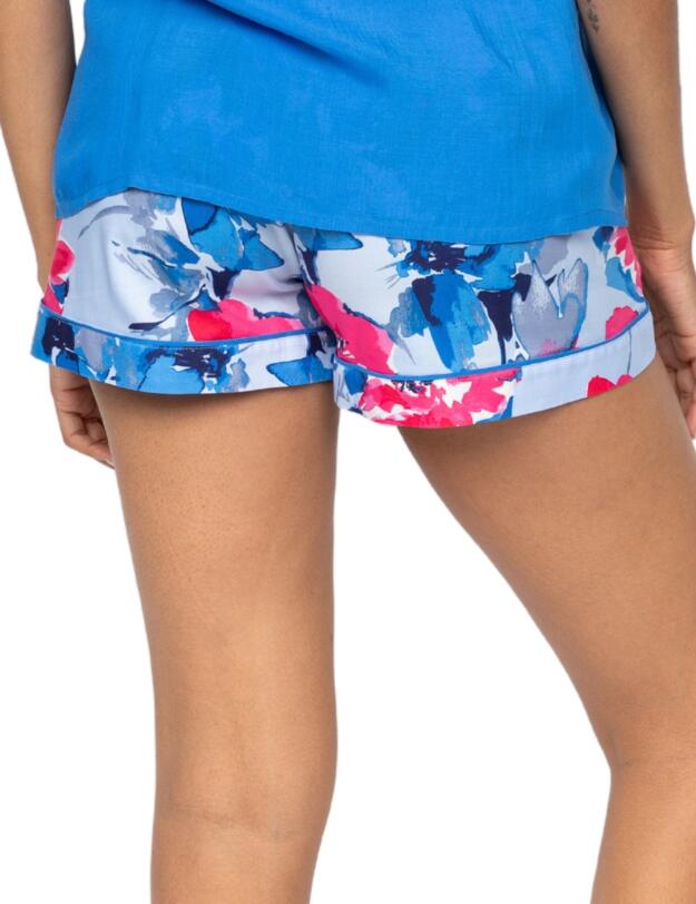 Cyberjammies Lyla Floral Print Shorts Blue Mix