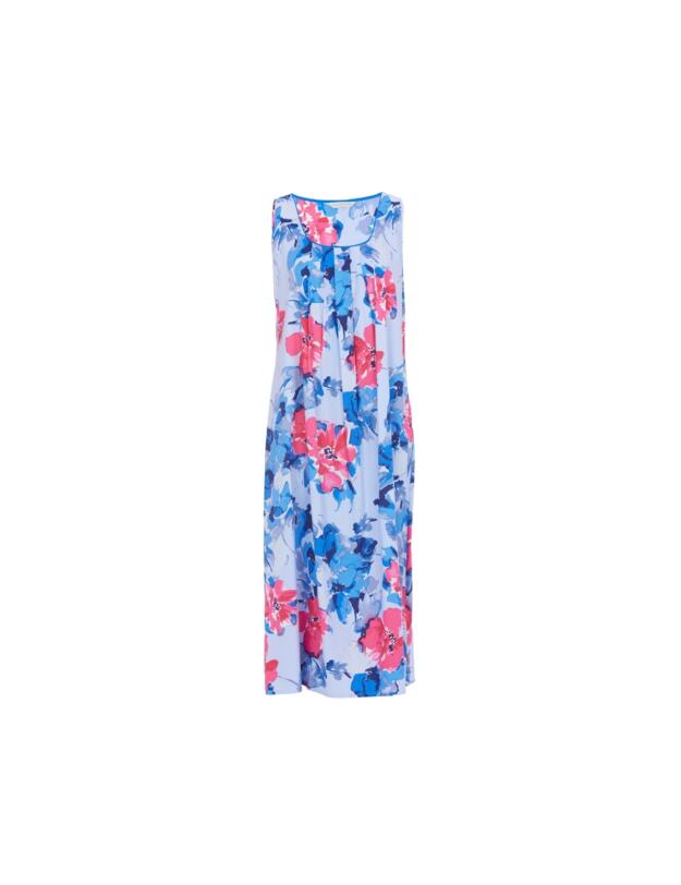 Cyberjammies Lyla Floral Print Long Nightdress Blue Mix