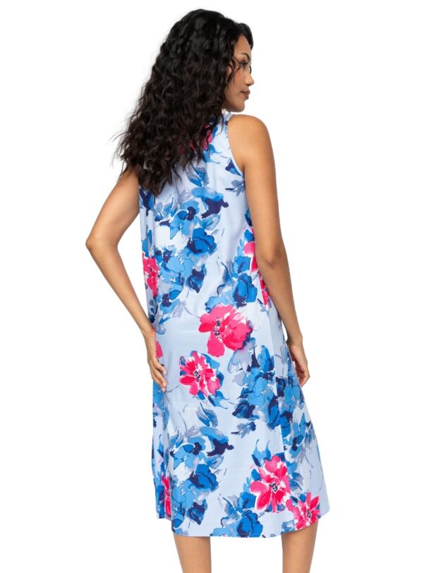 Cyberjammies Lyla Floral Print Long Nightdress Blue Mix