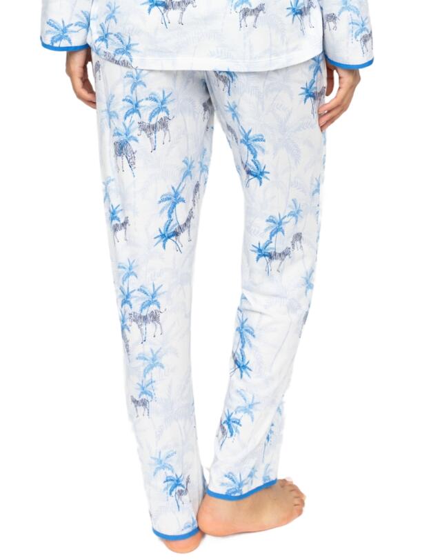 Cyberjammies Lyla Zebra Print Jersey Pyjama Bottoms White Mix