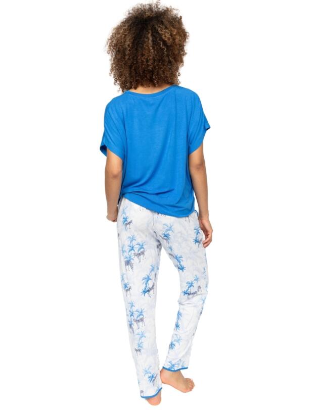 Cyberjammies Lyla Slouch Jersey Pyjama Top Blue