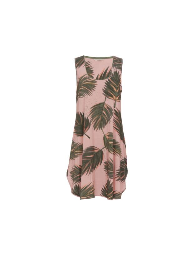 Cyberjammies Lea Leaf Print Jersey Swing Nightdress Salmon Pink Mix