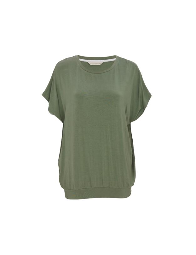 Cyberjammies Lea Slouch Jersey Pyjama Top Sage Green