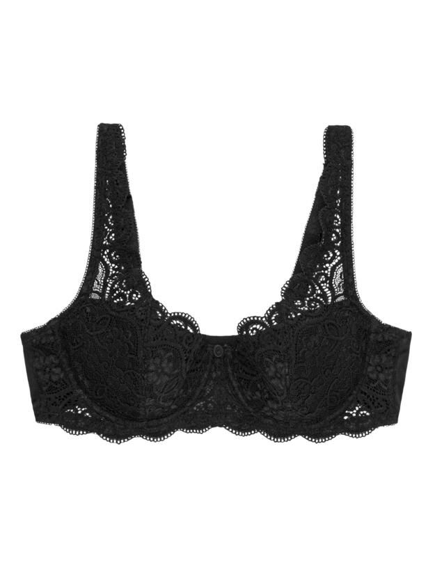 Triumph Amourette Half Padded Balcony Bra Black 