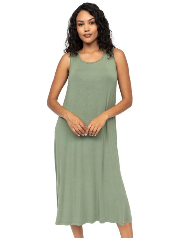 Cyberjammies Lea Jersey Long Nightdress Sage Green
