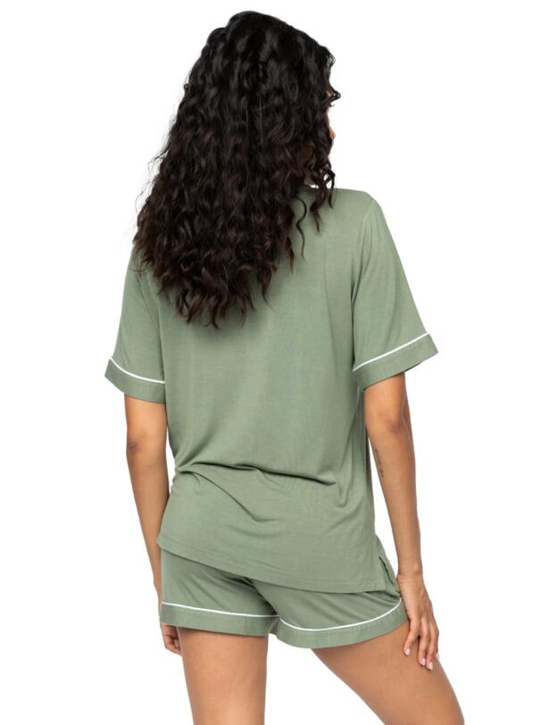 Cyberjammies Lea Revere Jersey Shorty Set Sage Green