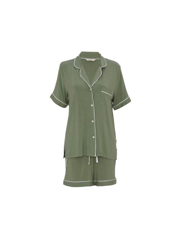 Cyberjammies Lea Revere Jersey Shorty Set Sage Green