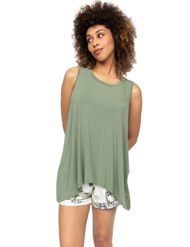 Cyberjammies Lea Jersey Relaxed Vest Sage Green