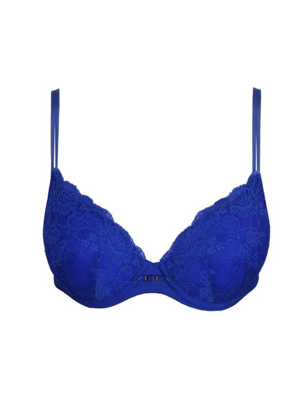 Marie Jo Melipha Padded Heartshape Bra Blue Print 