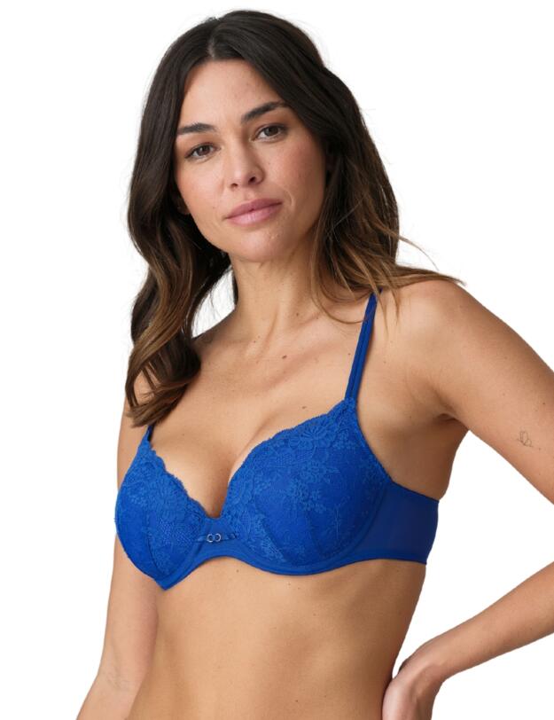 Marie Jo Melipha Padded Heartshape Bra Blue Print 