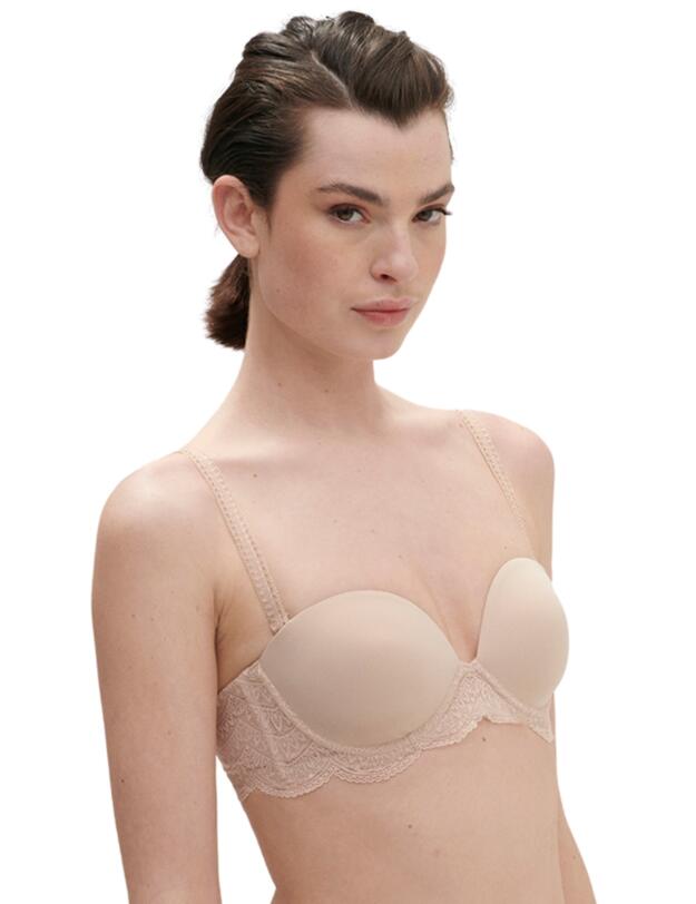 Simone Perele Karma Plunge Bandeau Bra Peau Rosée